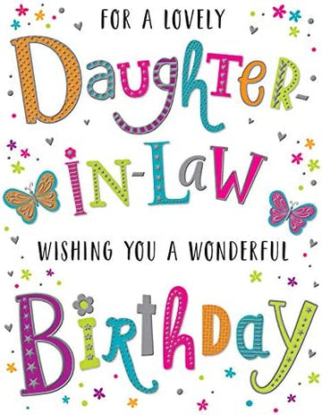 Modern Birthday Card Daughter in Law - 8 x 6 inches - Regal Publishing