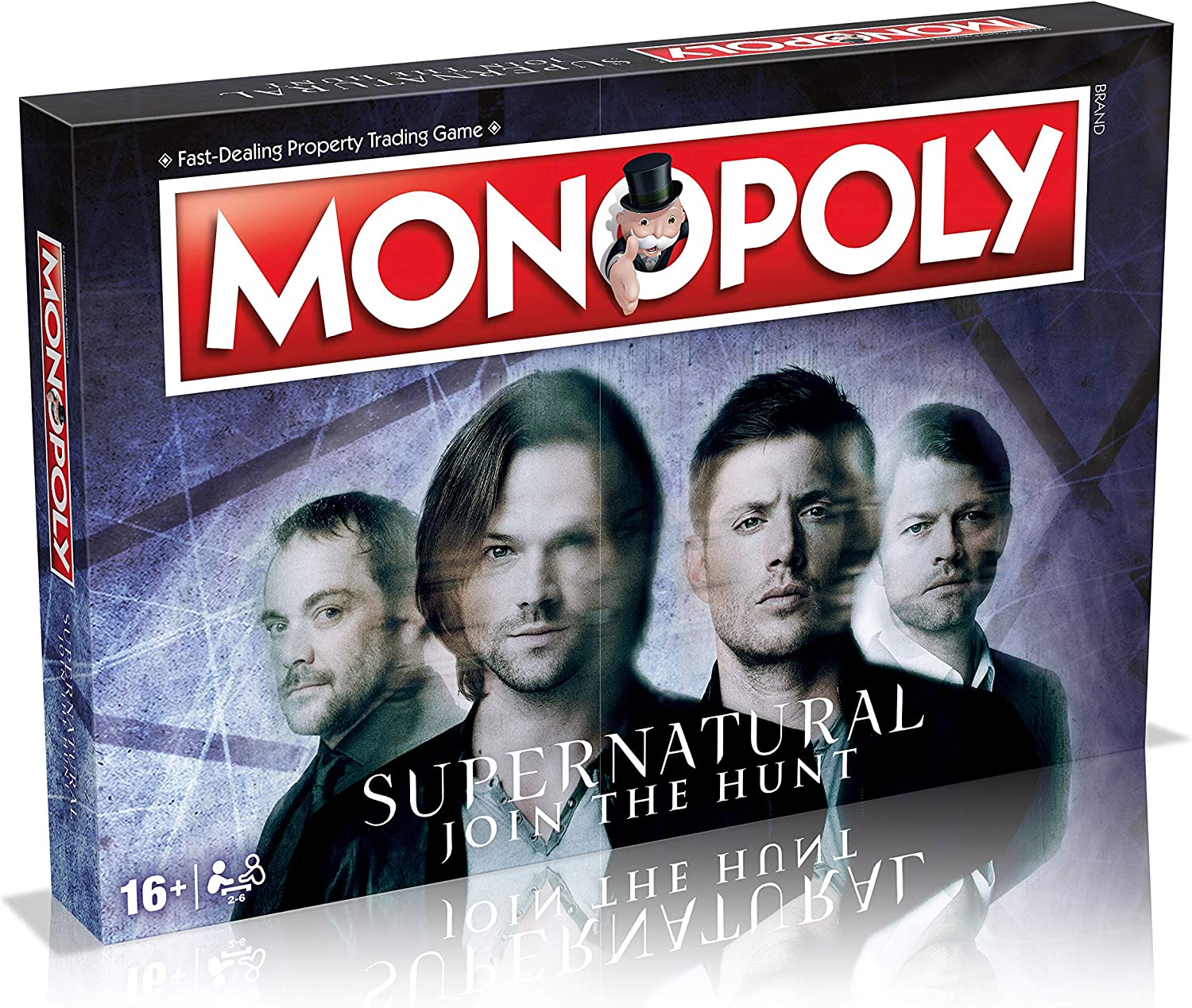 Supernatural Monopoly Board Game English Edition, Join the Winchester brothers Sam and Dean, Advance to Vampire and Werewolf and trade your way to success, For ages 16 and up ideal for Halloween